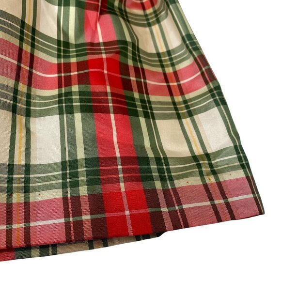 Hartstrings Christmas Skirt Girls Size 4 Red Green Holiday Plaid Full Taffeta - Picture 5 of 6
